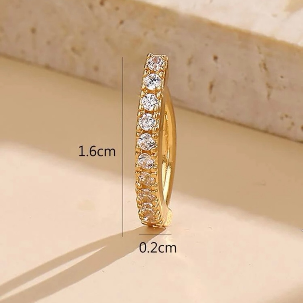 🆕 Simple Rhinestone Decor Clicker Navel Belly Button Ring Body Jewelry - Picture 4 of 6